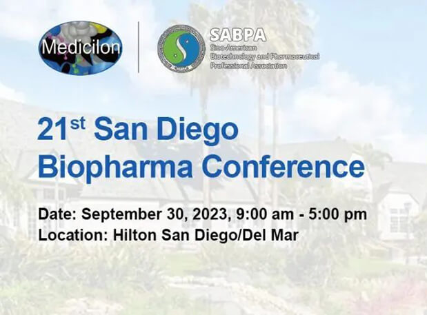 9月30日，不朽情缘mg官网陈春麟博士将出席第21届圣地亚哥生物制药大会